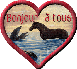 Gif animé bonjour coeur